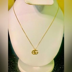 18K Real Gold- Necklace w/ GG Pendant